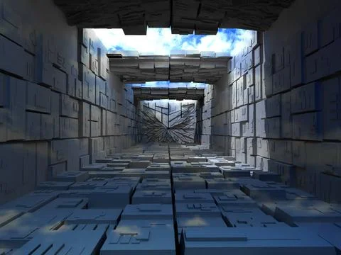 Abstrac building from boxes. 3d Abstrac building from boxes. 3d Copyright:... Stock Photos