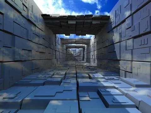 Abstrac building from boxes. 3d Abstrac building from boxes. 3d Copyright:... Fotos de archivo