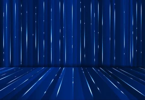 Abstrac digital lazer line science fiction matrix dark blue perspective backg Stock Illustration