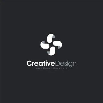 Abstrack Logo Four Element Logo With Simple and Modern Shape Creative Design Illustrazione stock