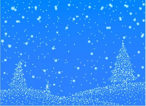 Abstrack Winter snow on blue background - Vector Illustration Stock Illustration