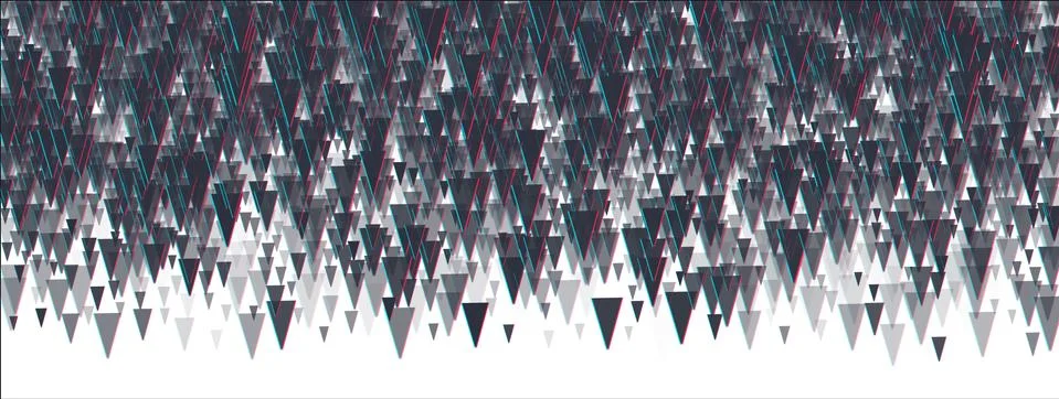 Abstrackt triangle background.  Vector distorted glitch effect. Chromatic abe Stock Illustration