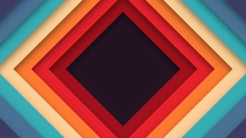 Abstract 1970s 1980s 1960s 1950s colorful background with geometric element a Stock Illustration