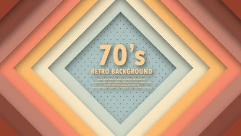 Abstract 1970's background with rhombus elements and retro colors. Realisti.. 스톡 일러스트
