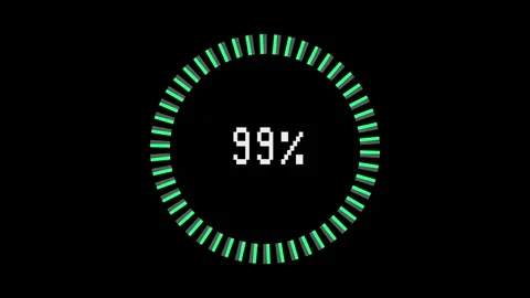 Abstract 25% number percent circle loading pie chart circle modern design. Stock Footage 336977278