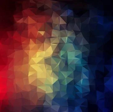 Abstract 2D colorful triangle geometric background Stock Illustration