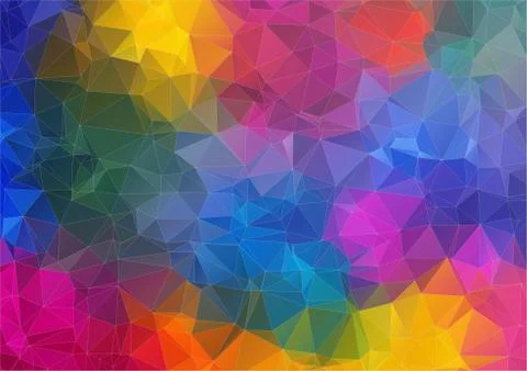 Abstract 2D geometric colorful background Stock Illustration