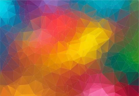 Abstract 2D geometric colorful background Stock Illustration