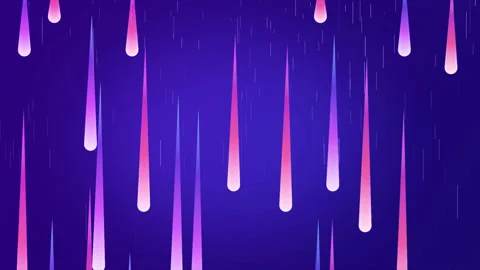 Abstract 2d looped animated background with glowing neon drops on dark blue Stock Footage 148548505