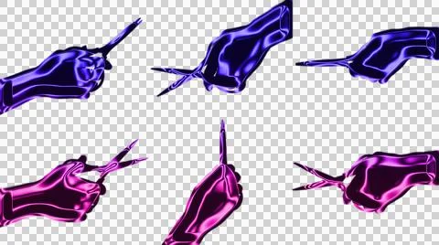 Abstract 3 D rendered colorful D N A double helix strands in purple and blue Stock Illustration