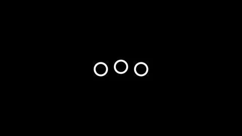 Abstract 3 loading circle looping progress icon animation. 3 White circle l.. Stock-Footage 335230587