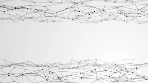 Abstract 3D animated background motion transformation gray dots lines Stock Footage 246730277