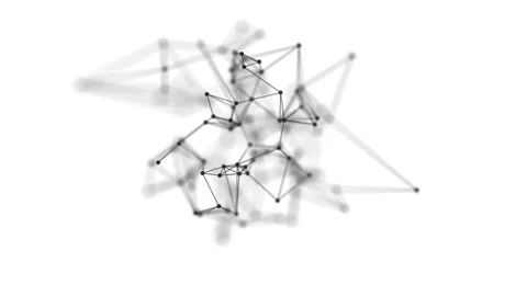 Abstract 3D animated background motion transformation dots lines Stock Footage 285661443