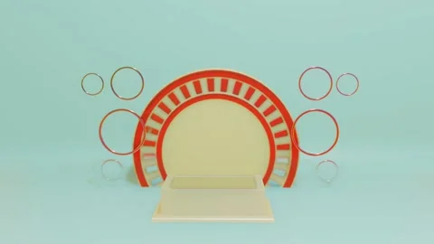 Abstract 3d animated composition. animated loop screensaver background. 3d rende Stock Footage 233057980