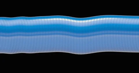 Abstract 3d animation of blue 3d circle lines - looping 4k Stock Footage 102347405