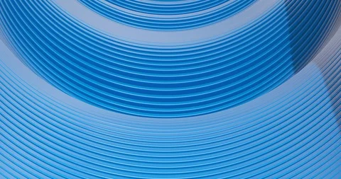 Abstract 3d animation of blue 3d circle lines - looping 4k Stock Footage 102347549