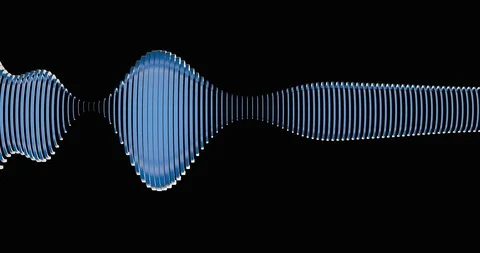 Abstract 3d animation of blue 3d circle lines - looping 4k Stock Footage 102347578