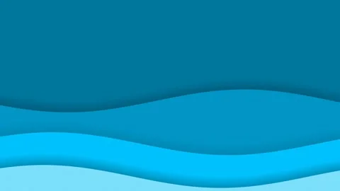 Abstract 3D animation of blue waves Stock Footage 325686768