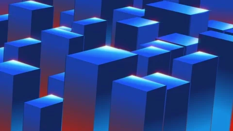Abstract 3D animation of cubes for the background Stock Footage 196122563
