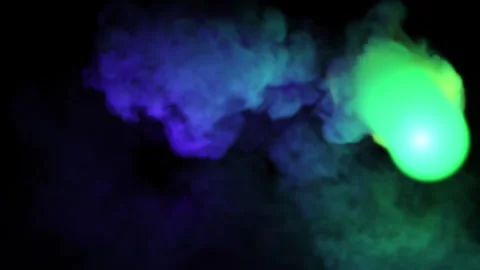Abstract 3D animation. Dancing fire flame. Magical colorful bright neon smoke Stock Footage 317982545