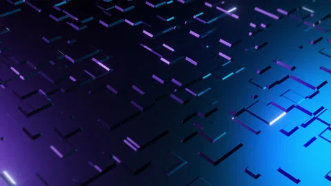 Abstract 3d animation, dark background. geometric textured shiny surface Stock Footage 238038967