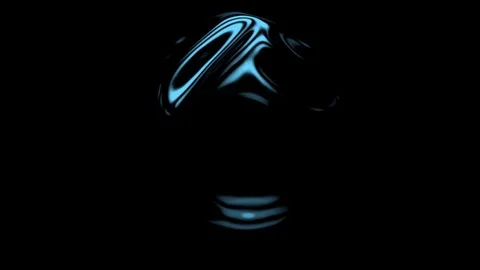 Abstract 3d animation of a distorted sphere on black background, motion design 스톡 동영상 119535483