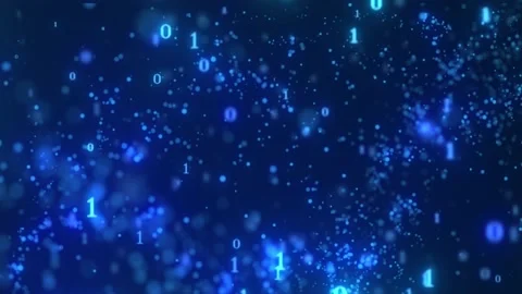 Abstract 3D animation of DNA on a dark background. Hologram blue glowing Stock Footage 155063921