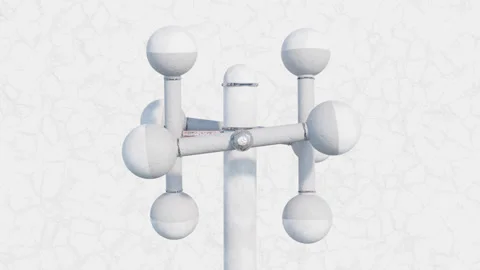 Abstract 3D Animation of Dynamic Elements with Concrete Texture Stock Footage 282924389
