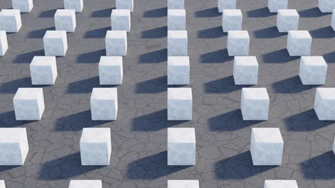 Abstract 3D Animation Featuring Dynamic Cubic Elements in Modern Geometric Stock Footage 289310317