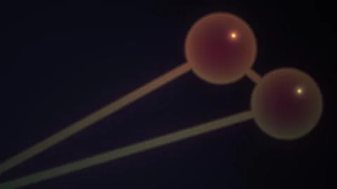 Abstract 3D Animation Featuring Glowing Spheres Connected by Lines in Dark .. Stock Footage 340486705