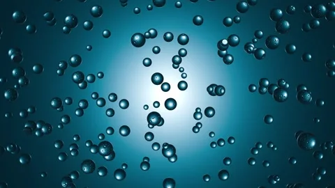 Abstract 3D animation with floating up dark transparent bubbles Stock Footage 287076610