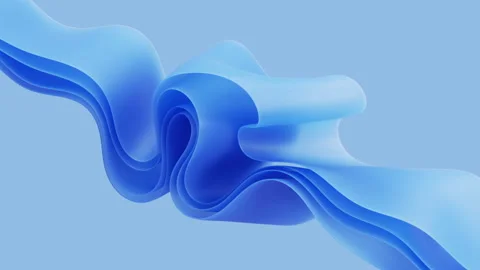 Abstract 3d animation, floating elastic ribbon layers Stock Footage 250117529