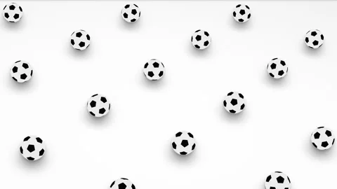 Abstract 3d animation of grid of black and white ball shapes in isometric view Stock Footage 241324264