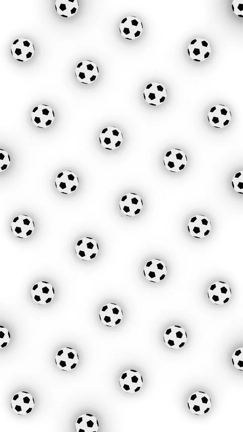 Abstract 3d animation of grid of black and white football ball Видео 330188779