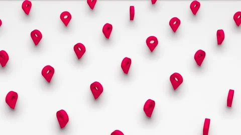 Abstract 3d animation of grid of geo points shapes in isometric view Stock Footage 240303501