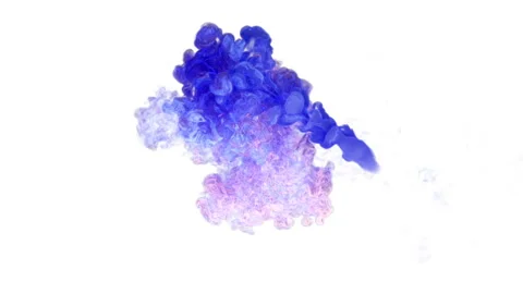 Abstract 3D animation. A jet of magical violet blue smoke substance Stock Footage 276182229