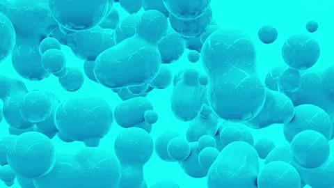 Abstract 3D animation with liquid balls - loop Stock-Footage 161240270