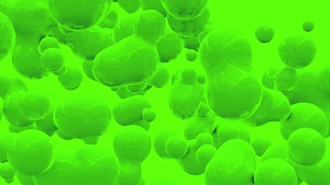 Abstract 3D animation with liquid balls - loop Stock Footage 161240274