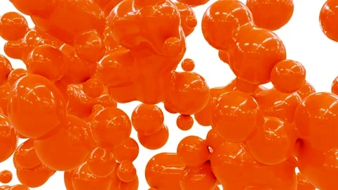 Abstract 3D animation with liquid balls - loop Stock-Footage 161300617