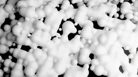 Abstract 3D animation with liquid balls - loop Видео 161751474
