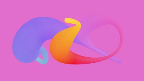 Abstract 3d animation, liquid shape changing colors Stock Footage 302798444