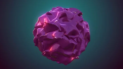 Abstract 3d animation, looped motion of a futuristic shape Stock Footage 128286380