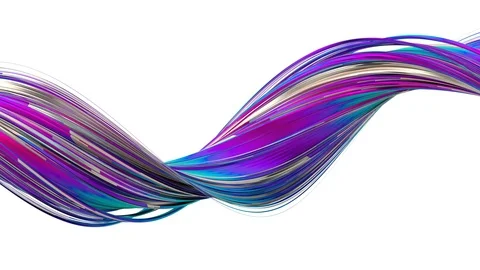 Abstract 3D Animation of a Modern Shape Stock Footage 97748664