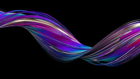 Abstract 3D Animation of a Modern Shape Stock Footage 98484617