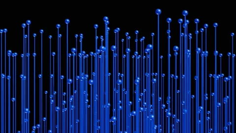 Abstract 3d animation of the movement of blue lines Stock Footage 147433146