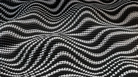 Abstract 3d animation of rows of optical illusion. 4k footage. Stock Footage 168581650