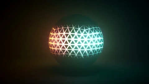Abstract 3d animation of the sphere with a light Stock Footage 112207169