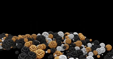 Abstract 3D animation of spheres Stock Footage 162231117