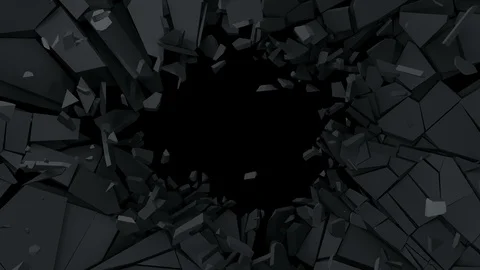 Abstract 3D Animation of Wall Destruction Stock Footage 99492018