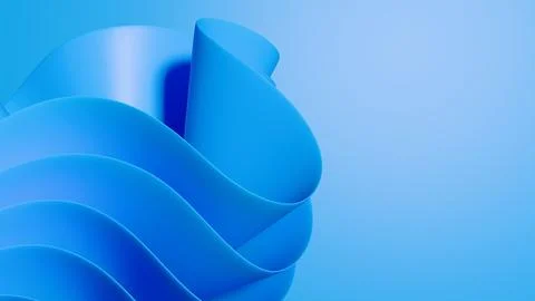 Abstract 3d backdrop featuring flowing circular fabric waves with elegant sat Stock Illustration